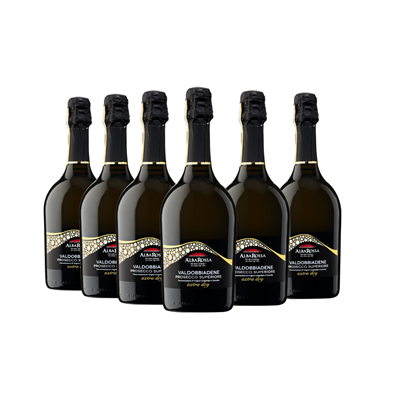 Albarossa Valdobbiadene Prosecco Superiore DOCG Extra dry, 6 bottiglie da 0,75 L